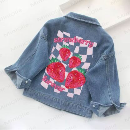 STRAWBERRY FOREVER Toddler Kid Denim Jacket - Blue - 10-11T - image 1