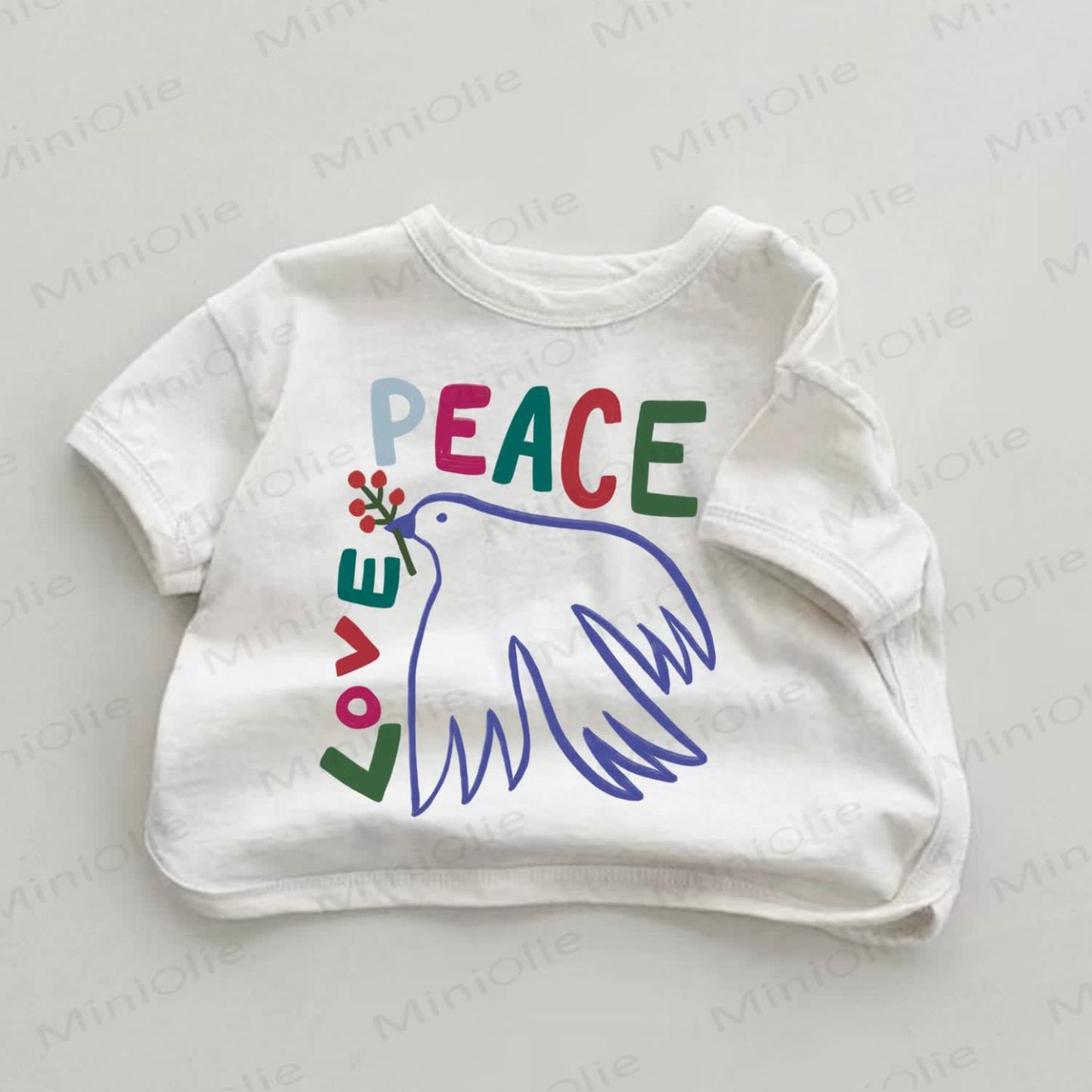 PEACE & LOVE Dove Baby White T-shirt - White - 18-24M - image 1