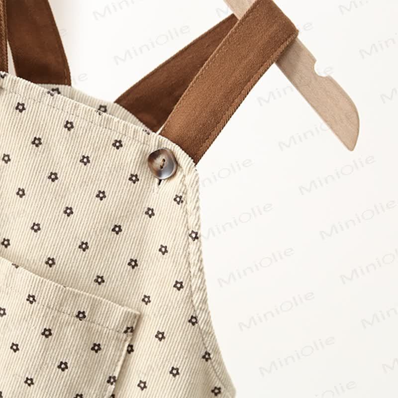 Baby Toddler Corduroy Flower Overalls - image 7