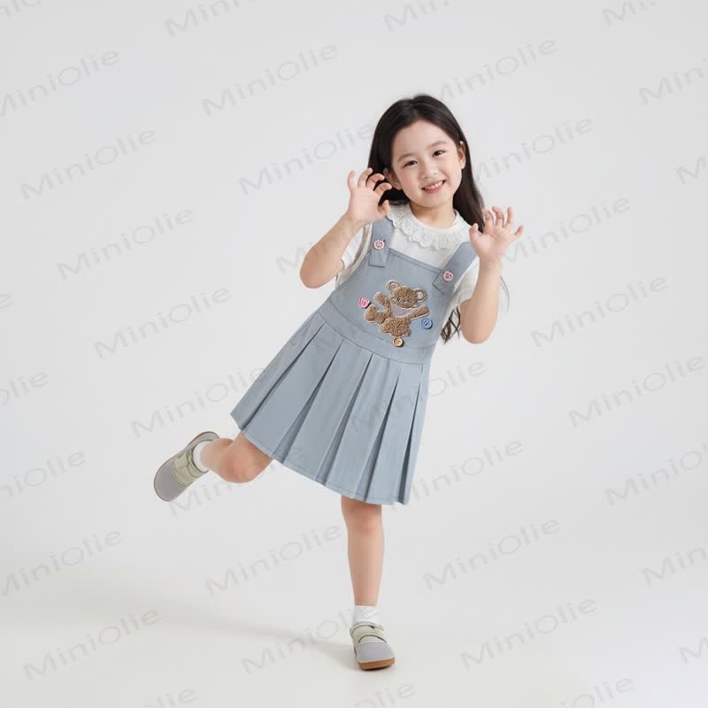 Toddler White Tee and Bear Strap Dress - image 18