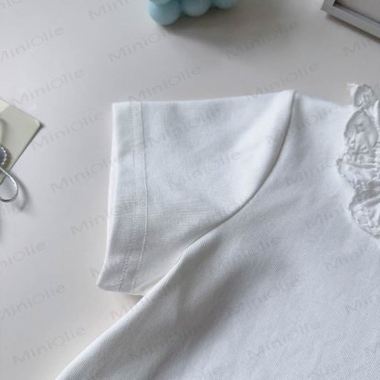 Toddler White Tee and Bear Strap Dress - image 8