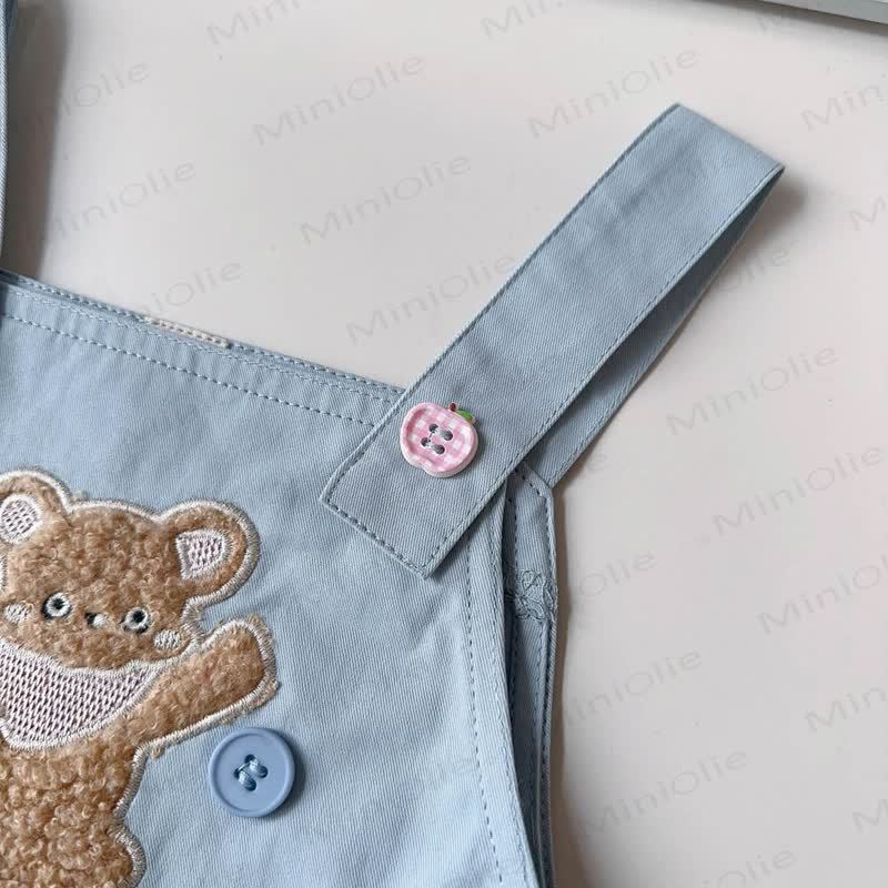 Toddler White Tee and Bear Strap Dress - image 13