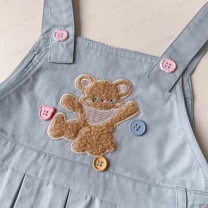 Toddler White Tee and Bear Strap Dress - image 14