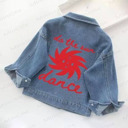 Dancing Sun Toddler Kid Denim Jacket - Blue - 10-11T - image 1