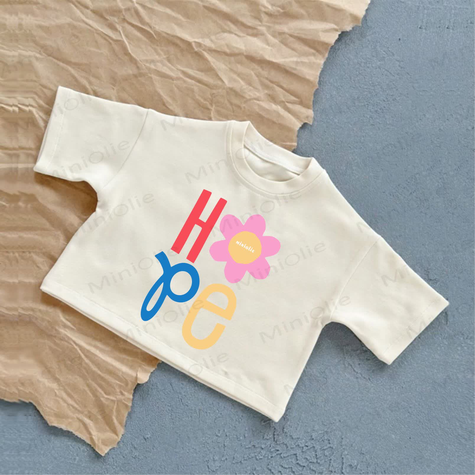 HOPE Baby Doodle Flower Summer Casual White T-shirt - White - 2-3T - image 1