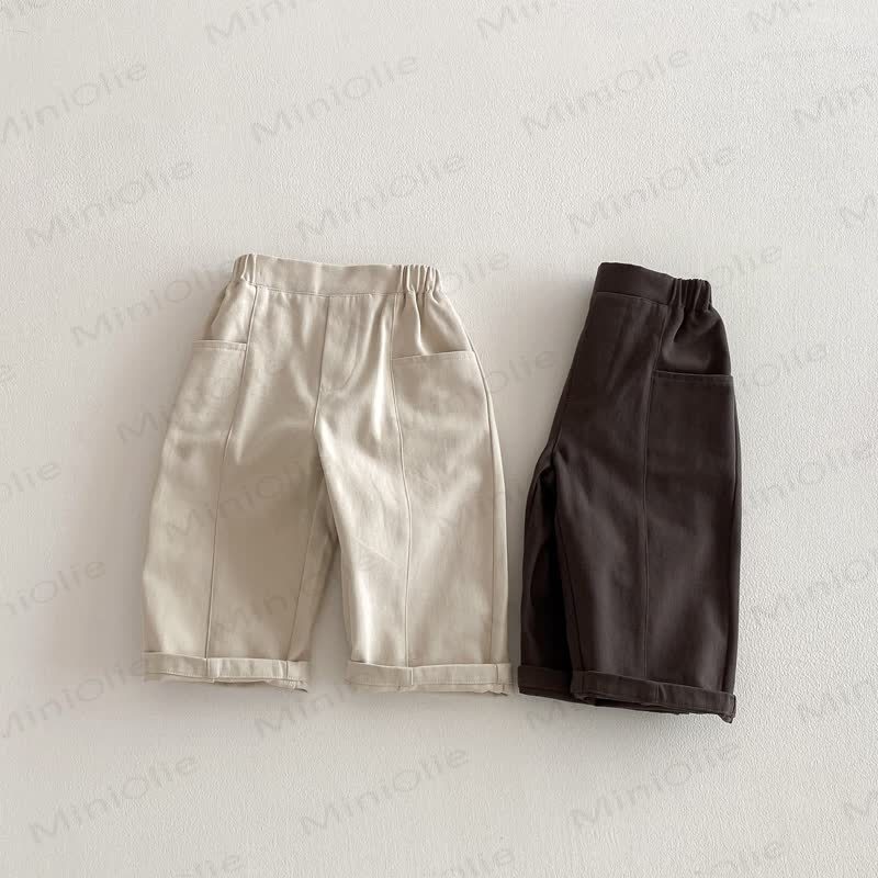 Toddler Solid Color Pocket Pants - image 9