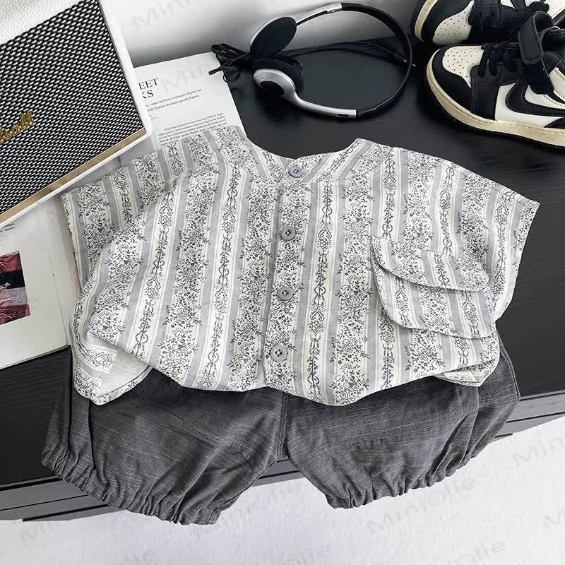 Toddler Floral Shirt and Pants Set - image 2