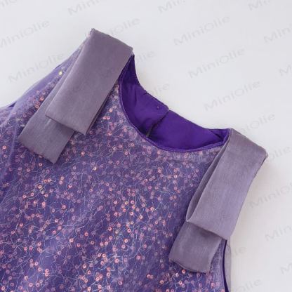 Toddler Mesh Solid Color Sleeveless Dress - image 3