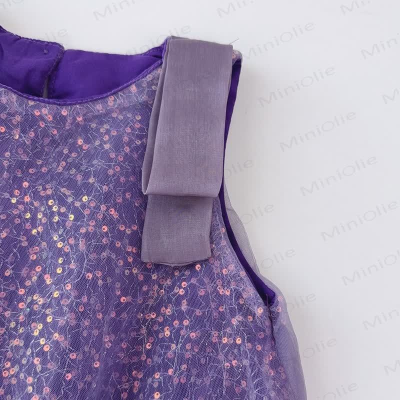 Toddler Mesh Solid Color Sleeveless Dress - image 4