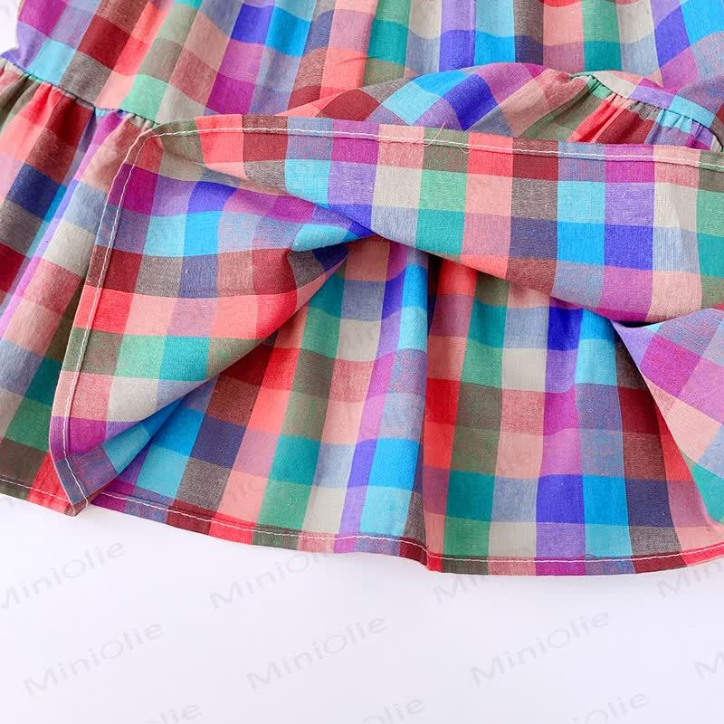 Toddler Plaid Purple Sleeveless Dress - image 5