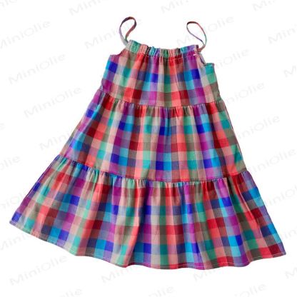 Toddler Plaid Purple Sleeveless Dress - image 6
