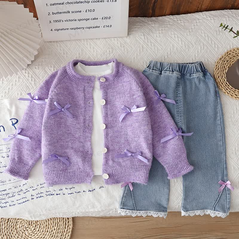 Toddler Tee Cardigan and Pants 3-piece Set - image 3