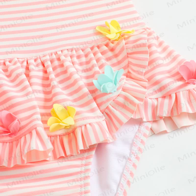 Baby Striped Flower Swimsuit - image 4