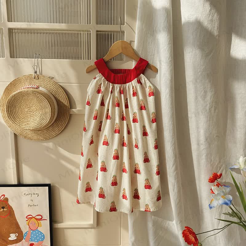 Toddler Girl Bear Print Princess Dress - image 2