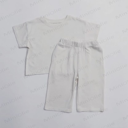 Baby Toddler Solid Color Tee and Pants Set - Grey - 3-4T - image 6