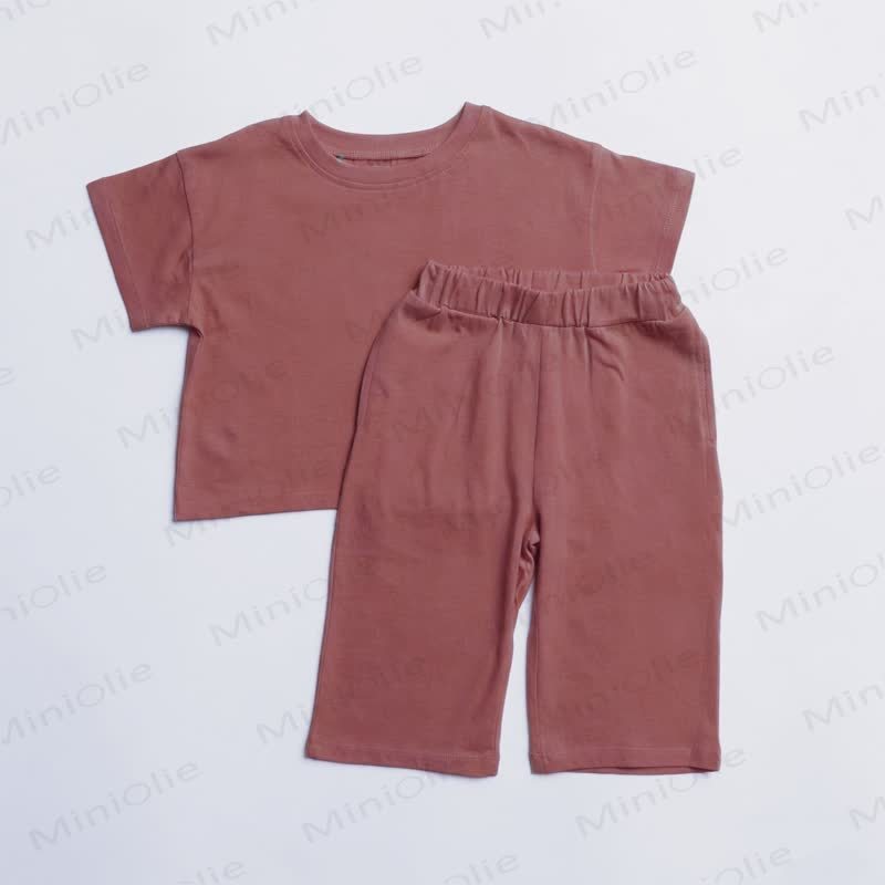 Baby Toddler Solid Color Tee and Pants Set - Brown - 3-4T - image 8