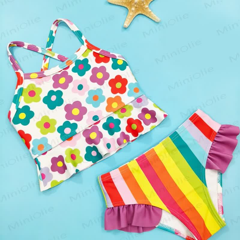 Toddler Flower Striped Swimsuit - image 4