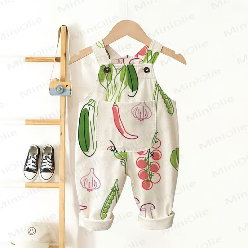 Baby Toddler Vegetable Overalls  - Beige - 3-5T - image 1