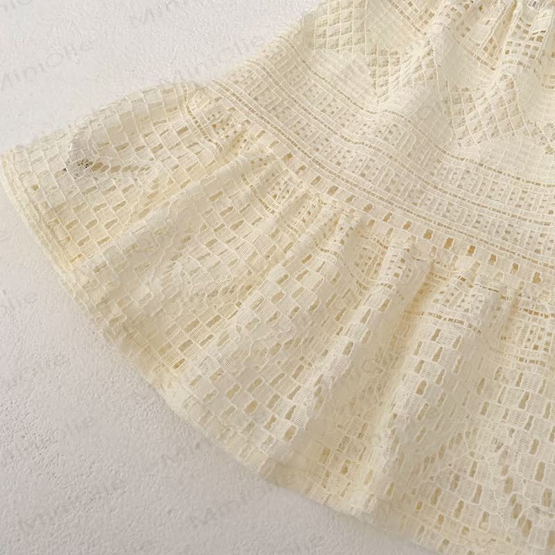 Baby Boho Beige Solid Color Dress - image 8