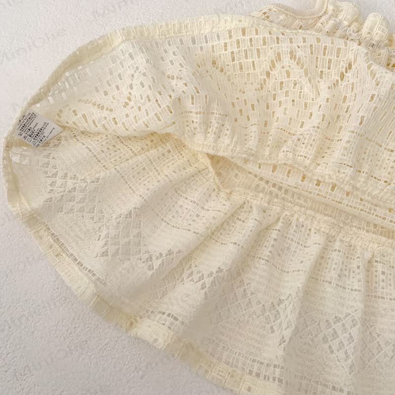 Baby Boho Beige Solid Color Dress - image 10