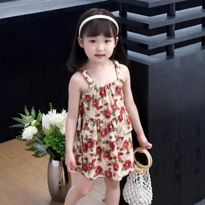 Toddler Girl Floral Ruffle Strap Dress - image 5