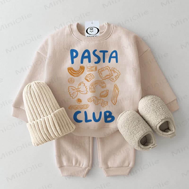 PASTA CLUB Baby Sweatshirt 2-piece Set - Beige - 2-3T - image 1