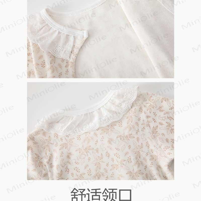 Baby  Lace Floral Cotton Romper - image 4