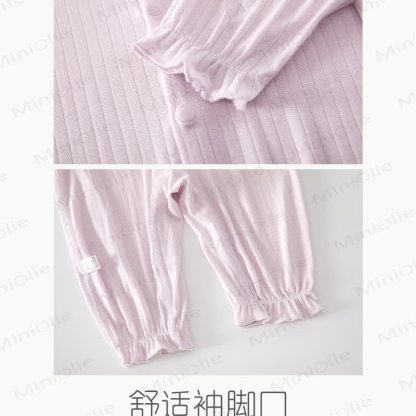 Baby Ribbed Lace Collar Long Sleeve Romper - image 4