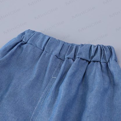 Toddler Girl Denim Tank and Shorts Set - image 12