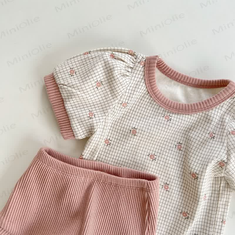 Baby Floral Top and Shorts Rib Set - image 5