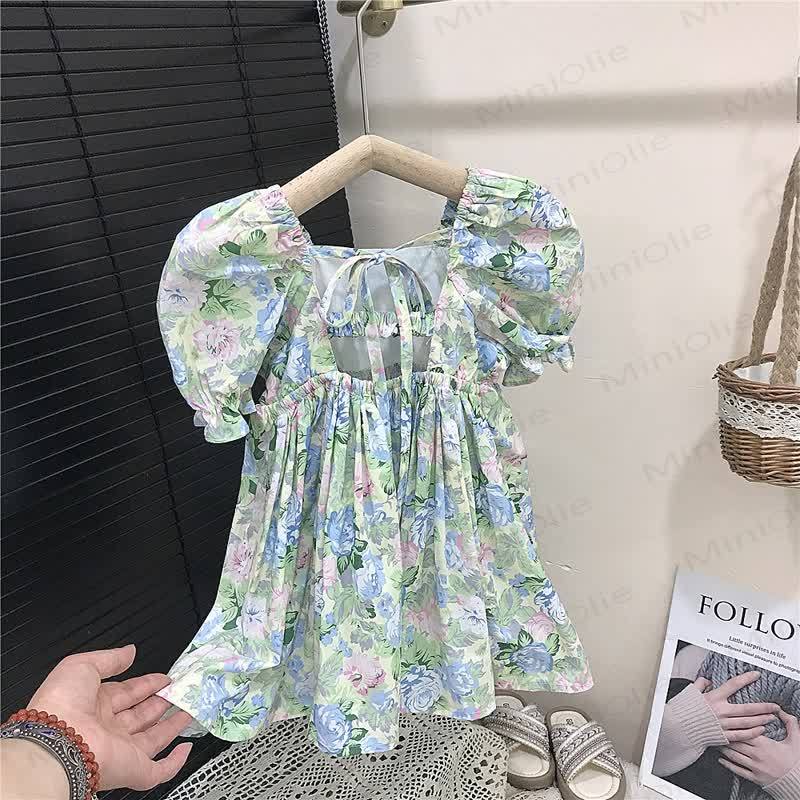 Toddler Girls Floral Tie-Waist Dress - image 2