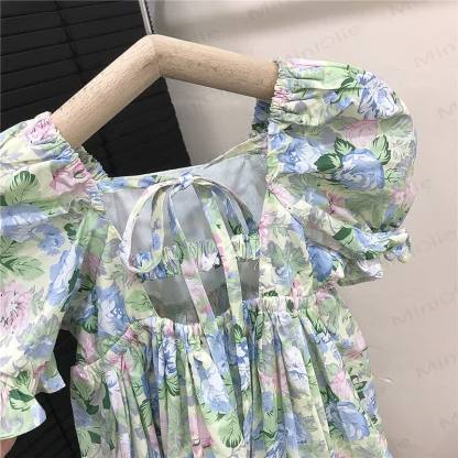 Toddler Girls Floral Tie-Waist Dress - image 3
