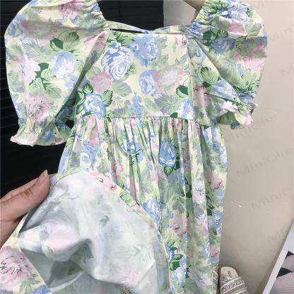 Toddler Girls Floral Tie-Waist Dress - image 4