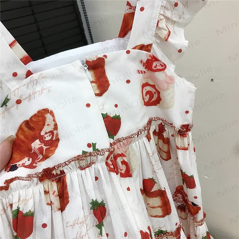 Baby Toddler Kid Strawberry Bread Dress - image 2