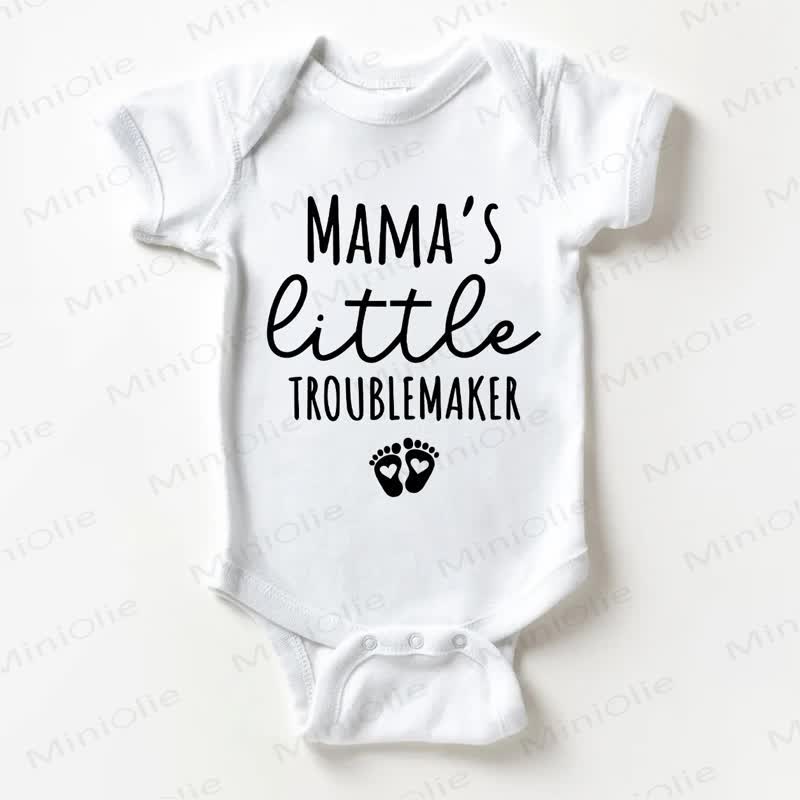 MAMA'S LITTLE TROUBLEMAKER Baby White Bodysuit - White - 18-24M - image 1