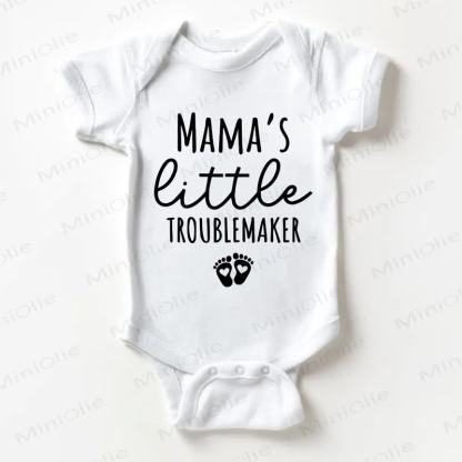 MAMA'S LITTLE TROUBLEMAKER Baby White Bodysuit - White - 18-24M - image 1