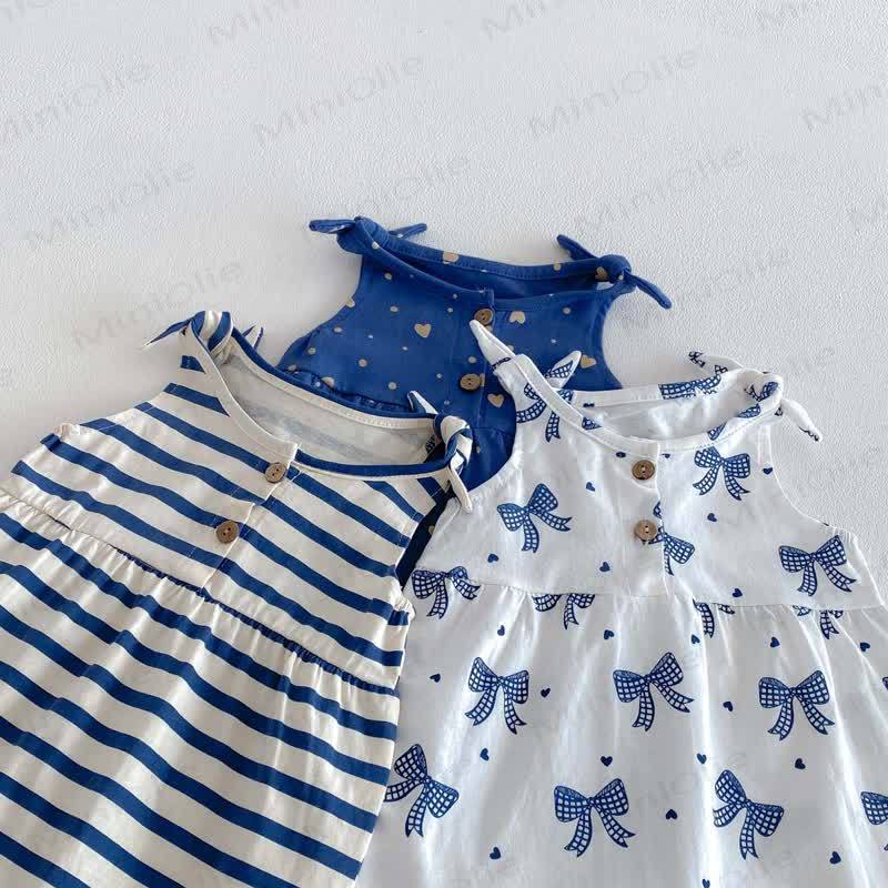 Baby Breathable Soft Cotton Blend Tie Strap Summer Romper - image 13