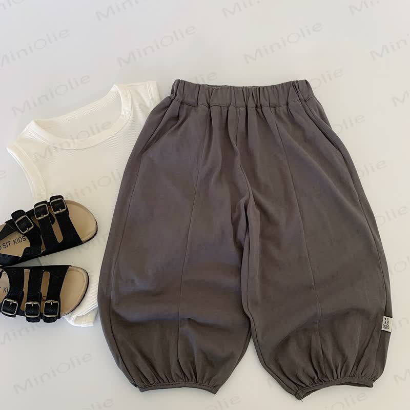 Toddler Kid Casual Elastic Waist Pants  - Dark Gray - 8-9T - image 10