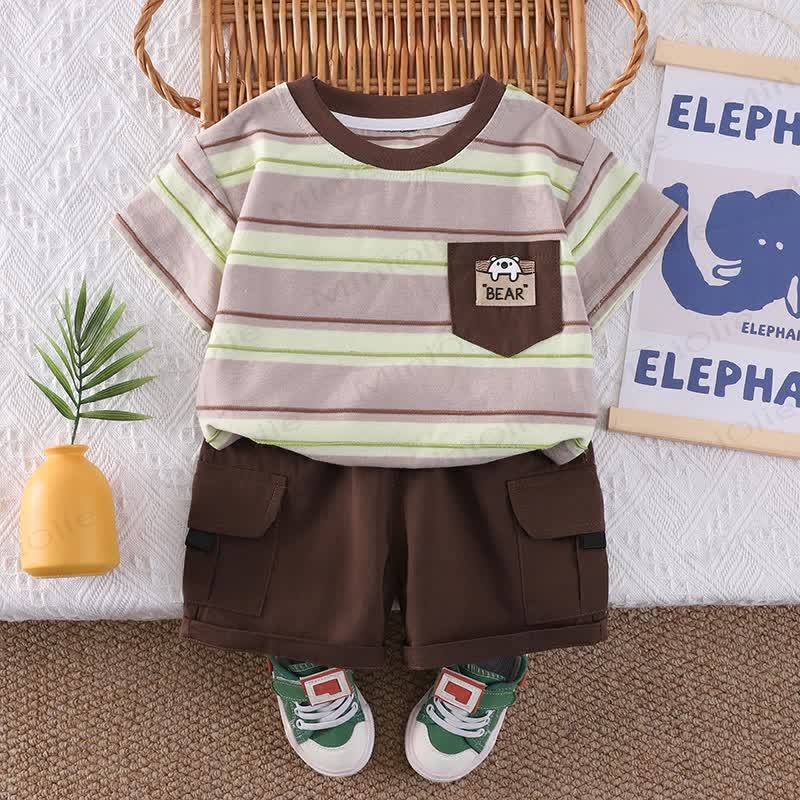 BEAR Toddler Stripe Tee and Shorts Set - image 7