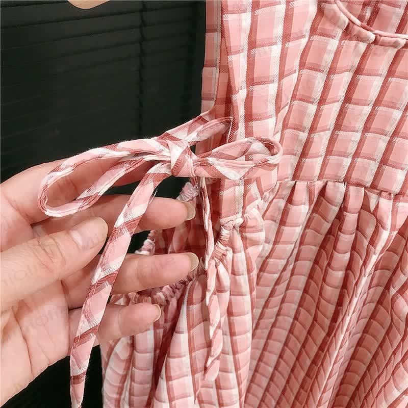 Toddler Girls Plaid Belted Dress - image 3