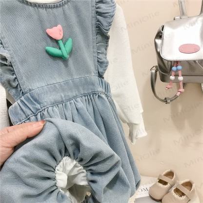 Toddler Girls Denim Dress - image 5
