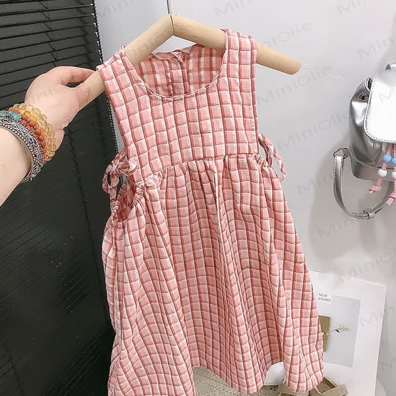 Toddler Girls Plaid Belted Dress - image 4