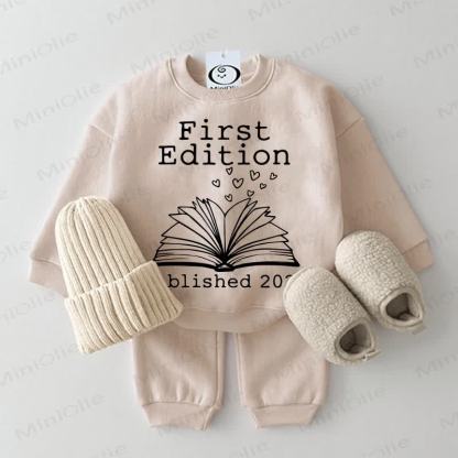 FIRST EDITION PUBLISHED 2026 Baby Sweatshirt 2-piece Set - Beige - 2-3T - image 1