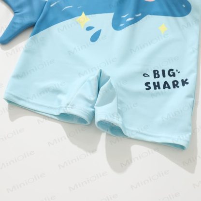 BIG SHARK Toddler Dolphin Zip Front Quick Dry Swim Dress Romper - image 3