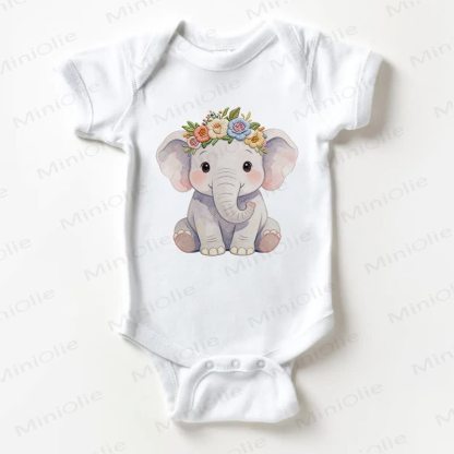 Baby Elephant White Bodysuit - White - 18-24M - image 1
