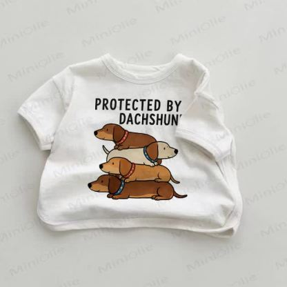 PROTECTED BY DACHSHUNDS Baby White T-shirt - White - 18-24M - image 1