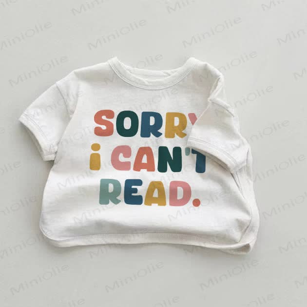 SORRY I CAN'T READ. Baby White T-shirt - White - 18-24M - image 1