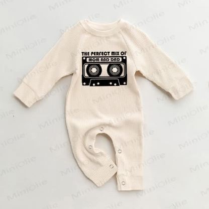 THE PERFECT MIX OF MOM AND DAD Baby Waffle Romper - Beige - 18-24M - image 1