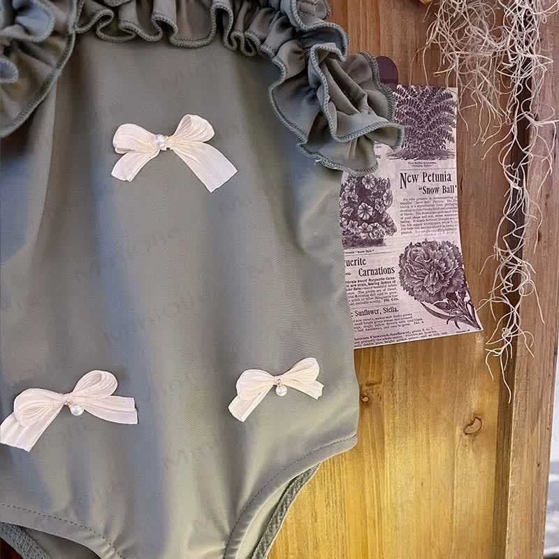 Toddler Girl Ruffle Bow Swimsuit - image 2