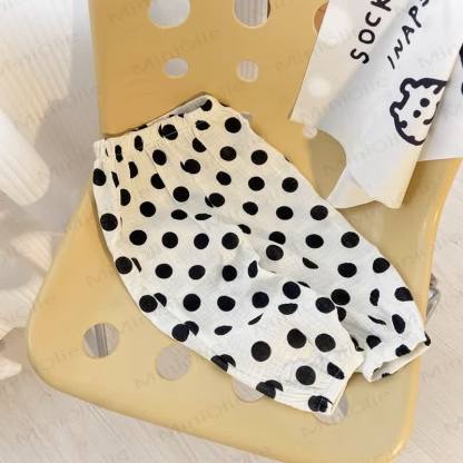 Toddler Element Print Casual Pants - White Dots - 6-7T - image 1